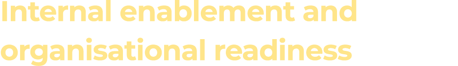 Internal enablement and organisational readiness
