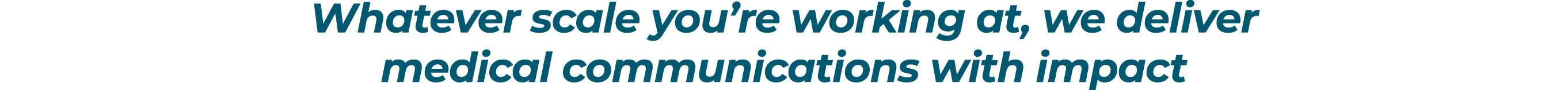 Whatever scale you’re working at, we deliver medical communications with impact 
